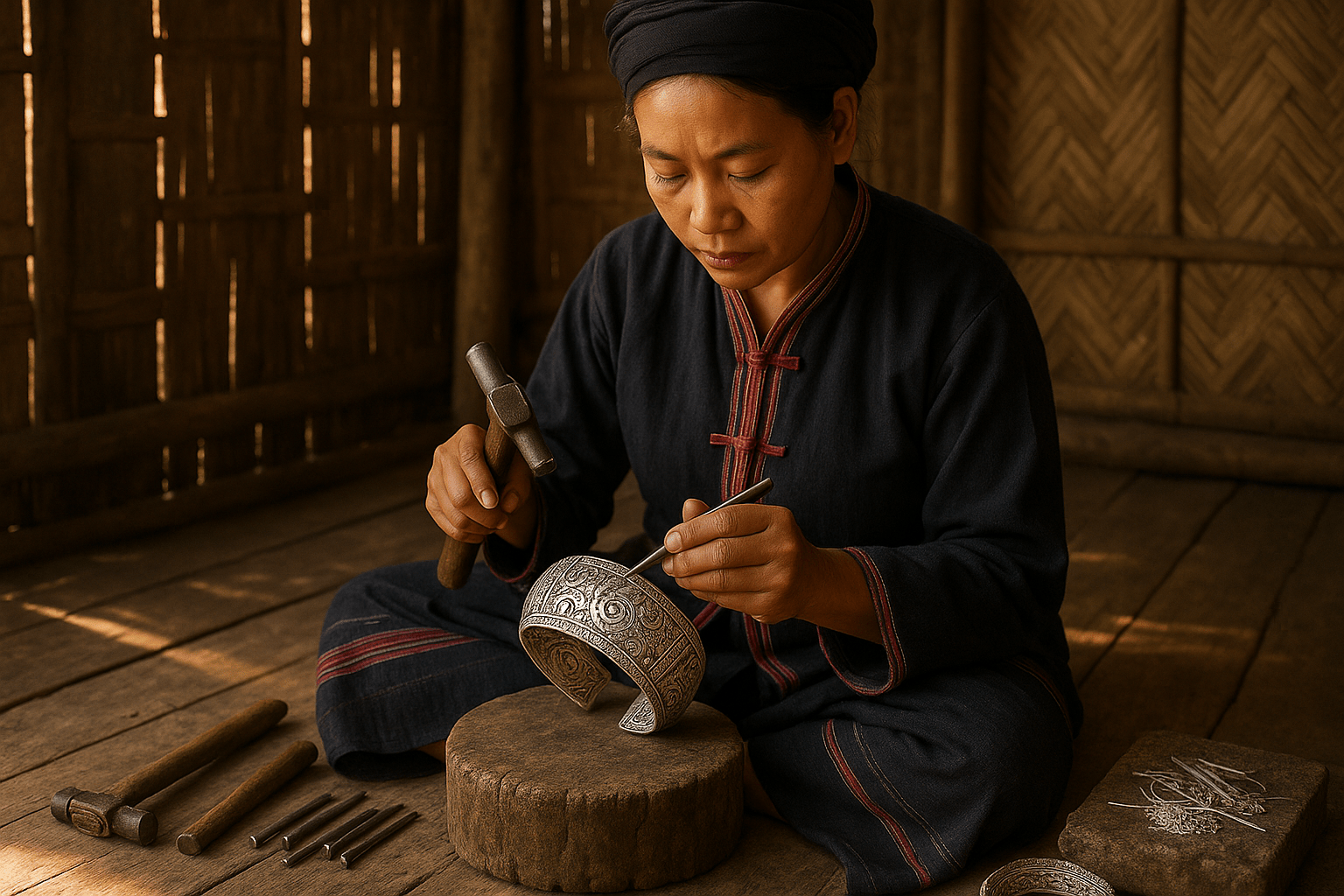 Authentic Northern Thai Tribal Jewelry: Handmade Silver Tribal Bracelets, Necklaces &amp; Earrings - Sundara Joon