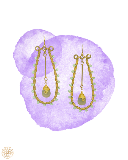 Beaded tribal hoops