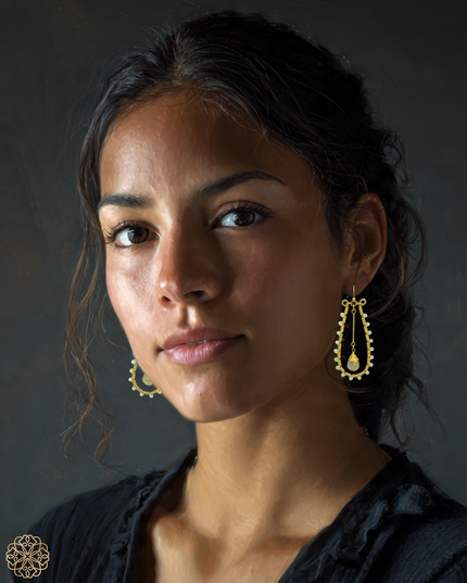 Beaded tribal hoops