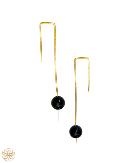 Modern Gemstone Drop Earrings