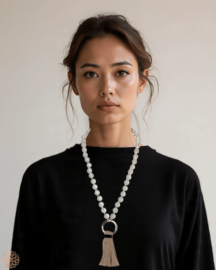 Adjustable beaded necklace with tassel - Sundara Joon