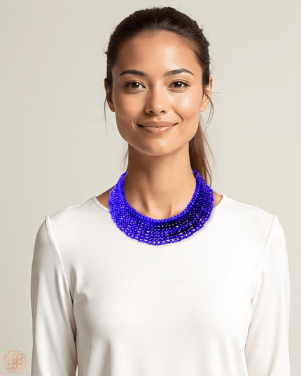 Amethyst beaded collar necklace - Sundara Joon