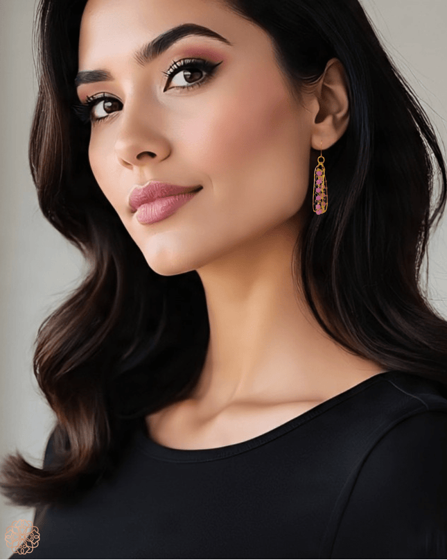 Amethyst hoop drop earrings - Sundara Joon