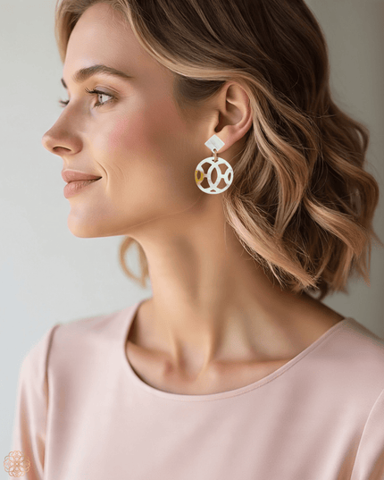 Asian geometric drop earring - Sundara Joon