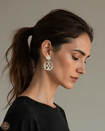 Asian geometric drop earring - Sundara Joon