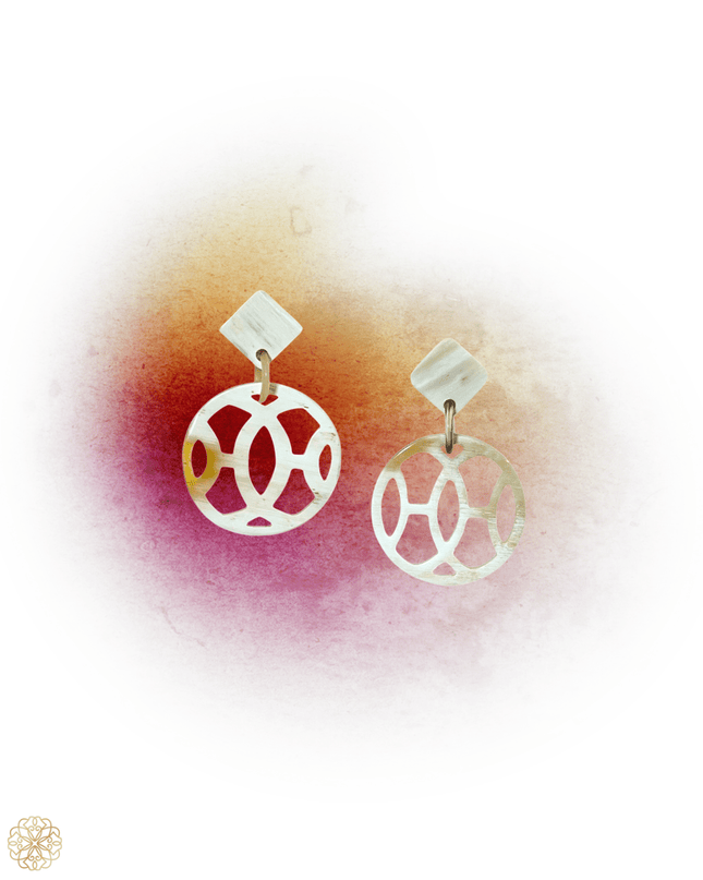 Asian geometric drop earring - Sundara Joon