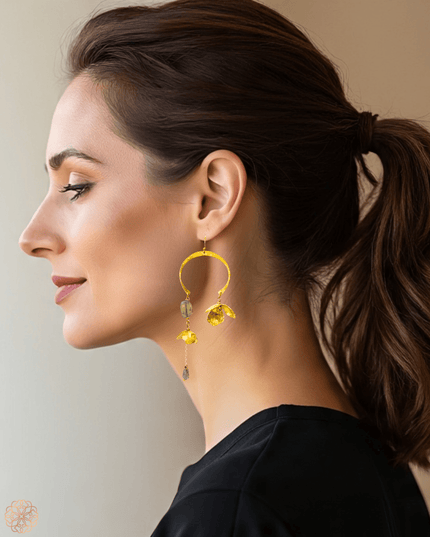 Balancing floral earrings - Sundara Joon