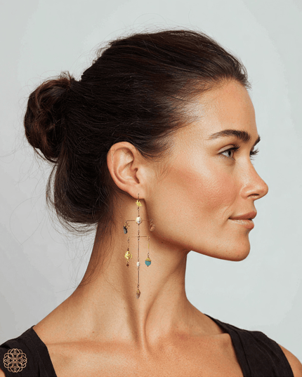 Balancing nature inspired statement earrings - Sundara Joon