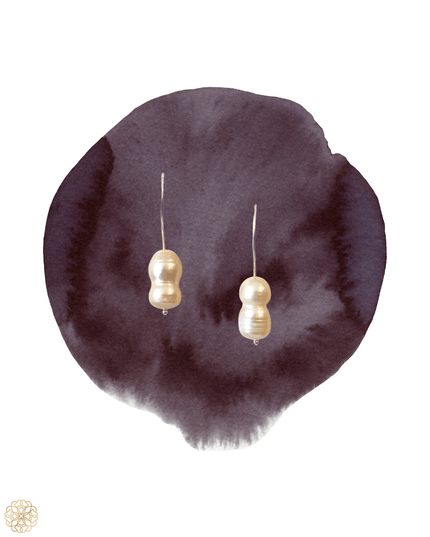 Baroque pearl silver drop earrings - Sundara Joon