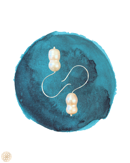 Baroque pearl silver drop earrings for chic look - Sundara Joon