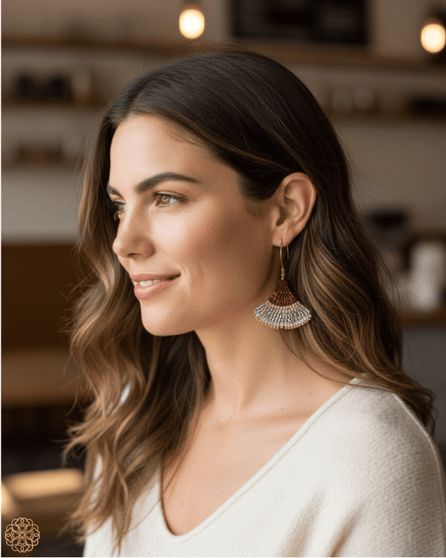 Beaded Art Deco Earrings - Sundara Joon