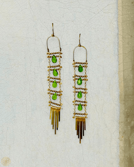 Beaded echelle earrings - Sundara Joon