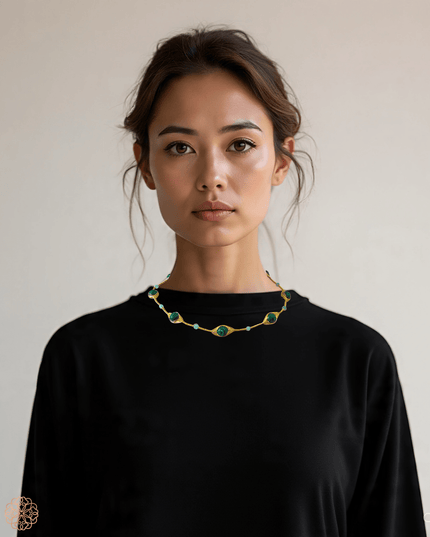 Beaded gemstone choker necklace - Sundara Joon