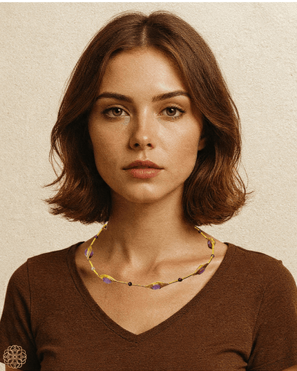 Beaded gemstone choker necklace - Sundara Joon