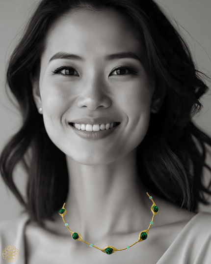 Beaded gemstone choker necklace - Sundara Joon