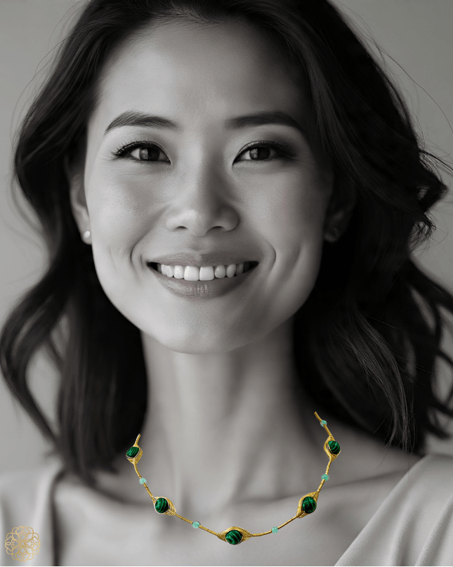 Beaded gemstone choker necklace - Sundara Joon