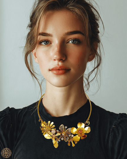 Beaded gemstone spring inspired choker necklace - Sundara Joon