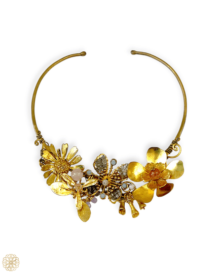 Beaded gemstone spring inspired choker necklace - Sundara Joon