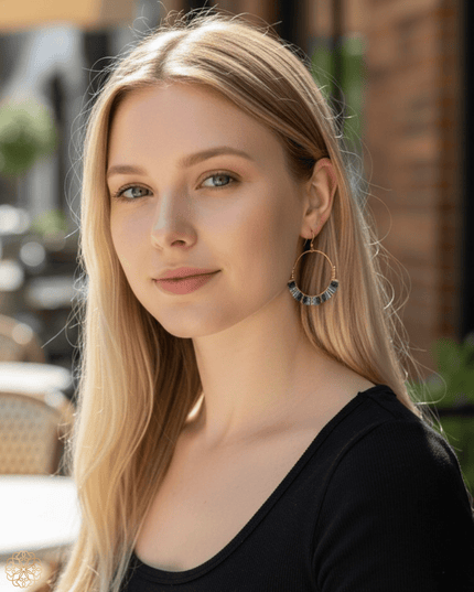 Beaded hoop earrings - Sundara Joon