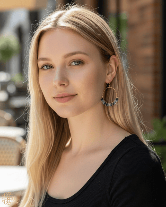 Beaded hoop earrings - Sundara Joon