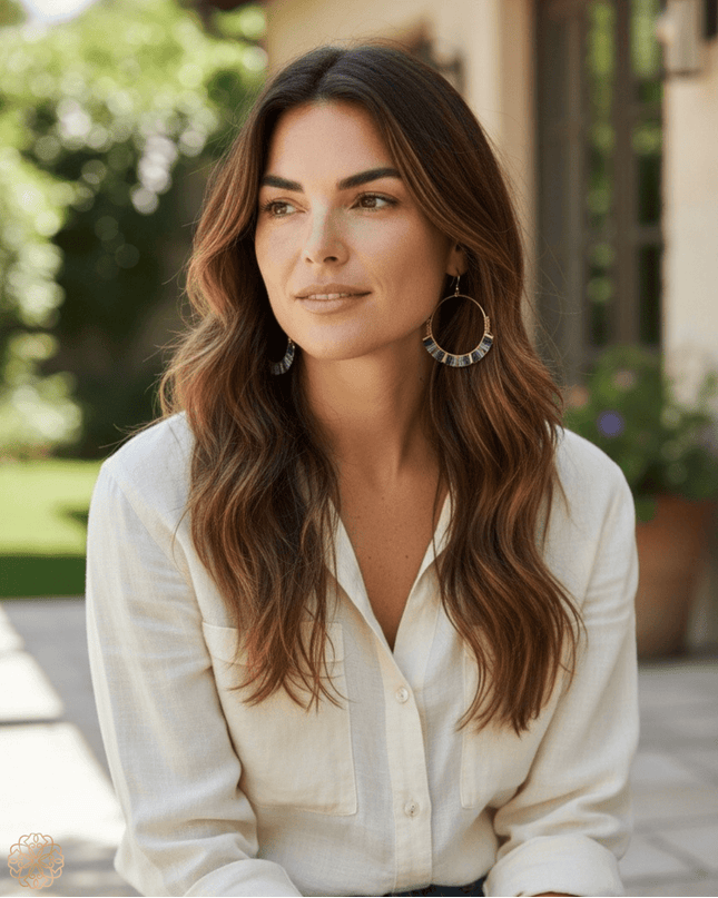 Beaded hoop earrings - Sundara Joon