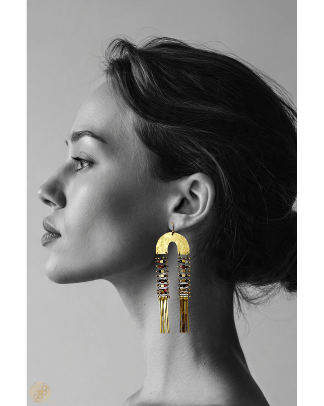 Beaded ladder earrings - Sundara Joon