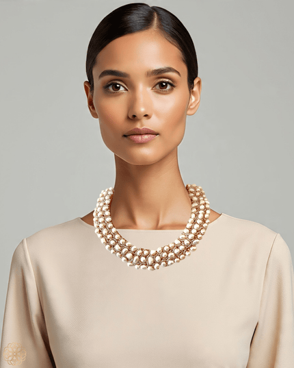 Beaded pearl choker necklace - Sundara Joon