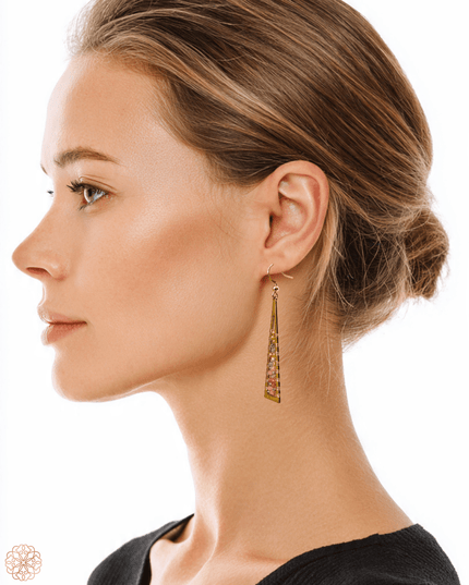 Beaded triangular earrings - Sundara Joon