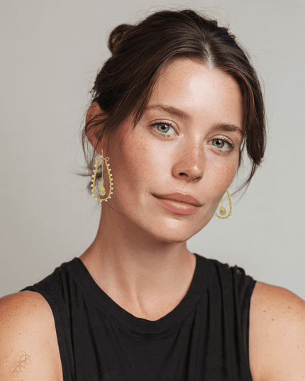 Beaded tribal hoops - Sundara Joon