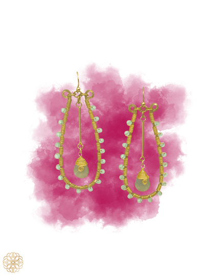 Beaded tribal hoops - Sundara Joon