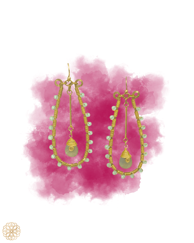 Beaded tribal hoops - Sundara Joon