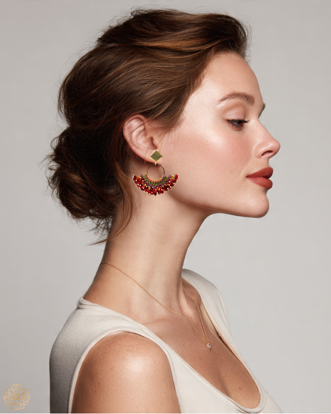 Colorful dangling beaded earrings bold and beautiful - Sundara Joon