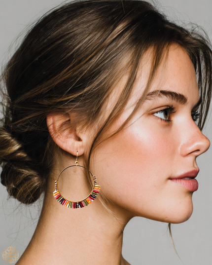Beaded hoop earrings - Sundara Joon