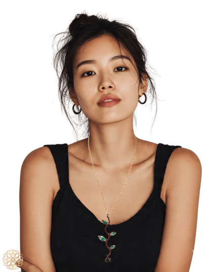 Blossoming sprig pendant necklace - Sundara Joon