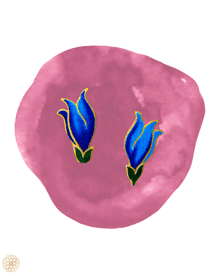Blue blossom batik earrings - Sundara Joon