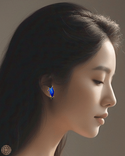 Blue blossom batik earrings - Sundara Joon