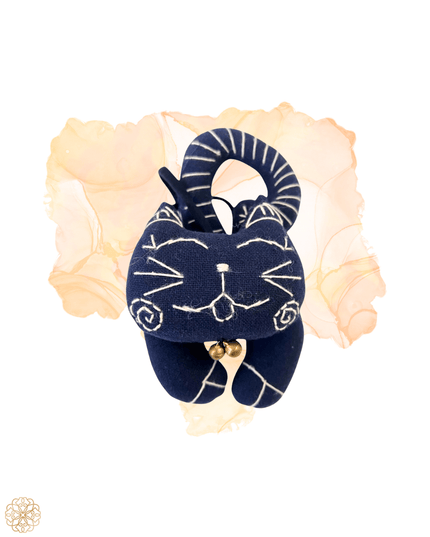 Blue cotton cat for door knob - Sundara Joon