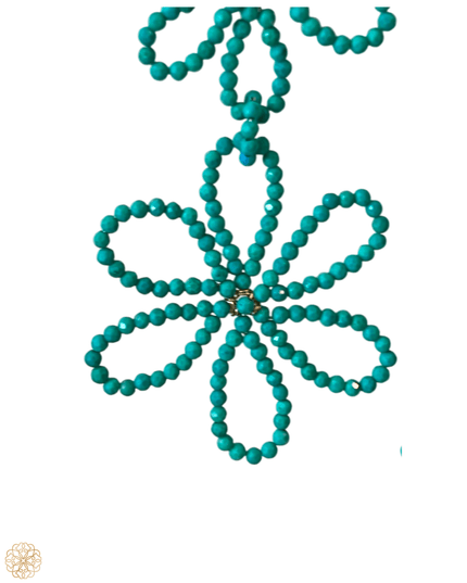 Bold beaded floral earrings - Sundara Joon