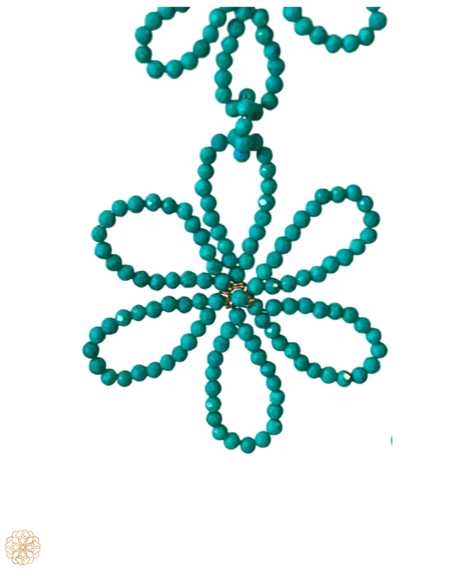 Bold beaded floral earrings - Sundara Joon