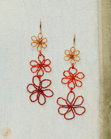 Bold Beaded Floral Earrings | Artisan Statement Earrings | Sundara Joon