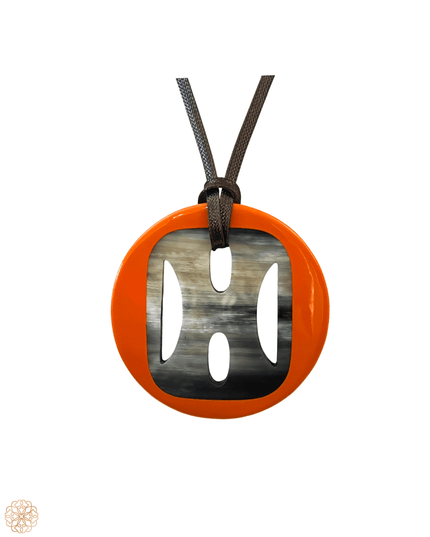 Bold Medallion Pendant | Colorful Artisan Horn Necklace | Sundara Joon