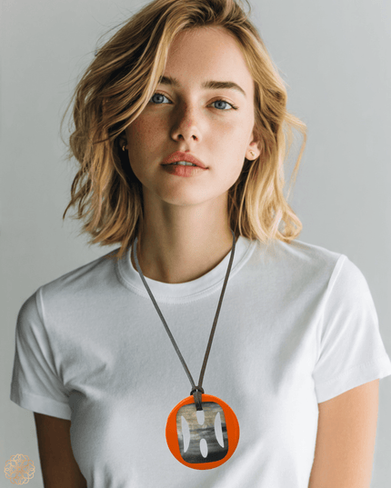 Bold Medallion Pendant | Colorful Artisan Horn Necklace | Sundara Joon