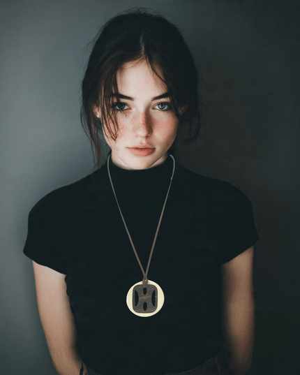 Bold medallion with Asian accent pendant necklace - Sundara Joon