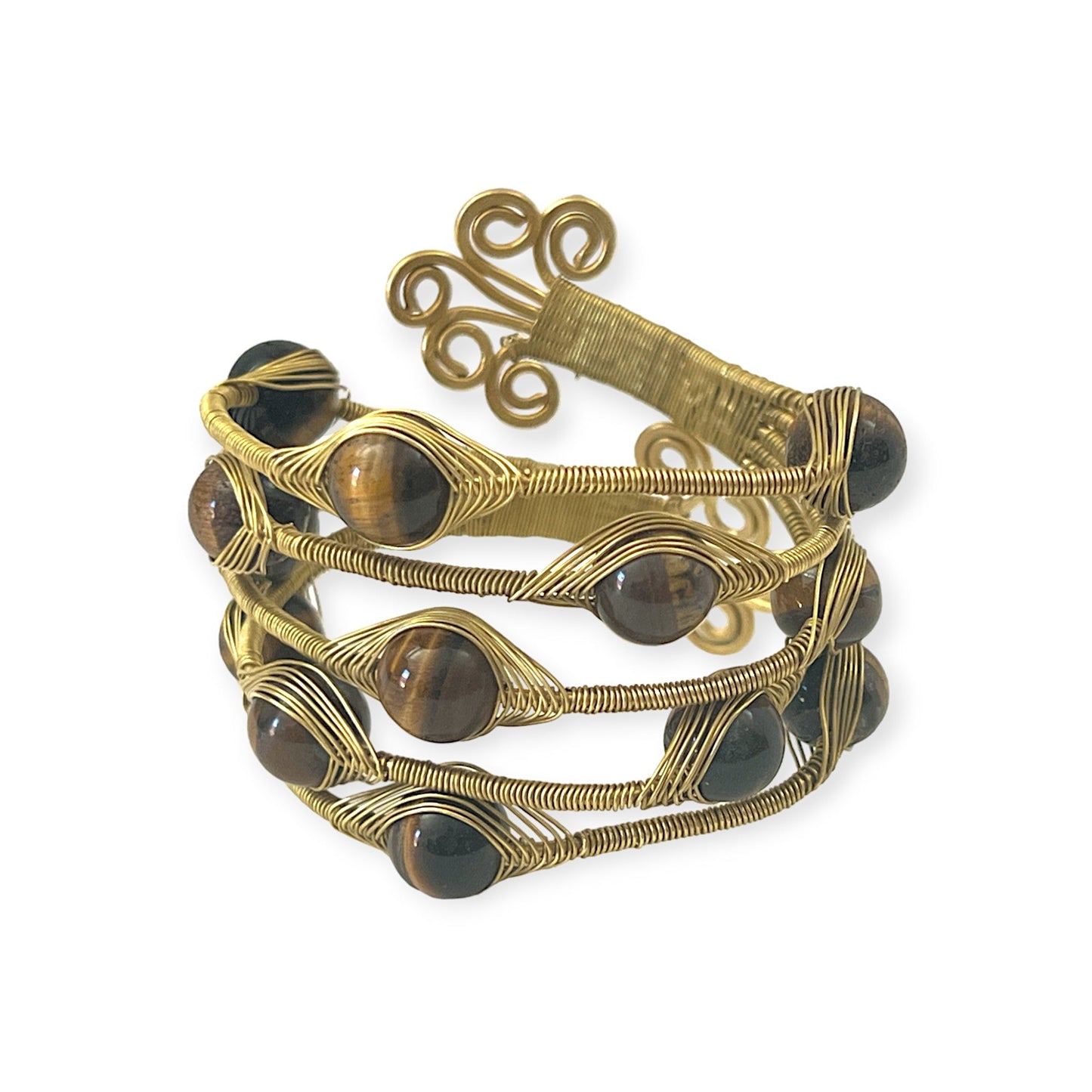 Bold multi layered woven gemstone bracelet - Sundara Joon