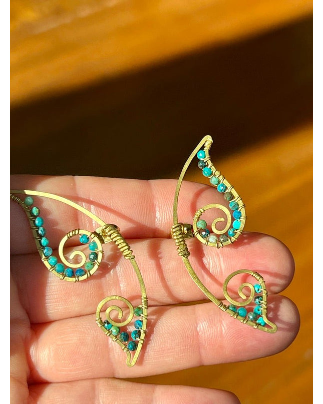 Butterfly wing gemstone earrings - Sundara Joon