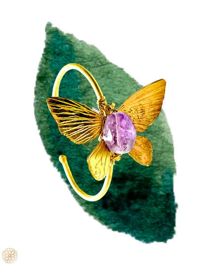 Butterfly cuff statement bracelet