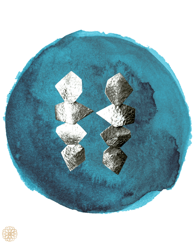 Cascading shapes sterling silver drop earrings - Sundara Joon