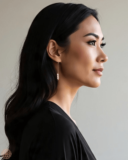 Chain earrings with a pearl cluster - Sundara Joon