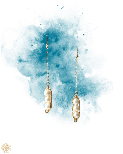 Chain earrings with a pearl cluster - Sundara Joon