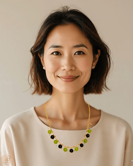 Chain necklace with colorful suspended gemstones - Sundara Joon